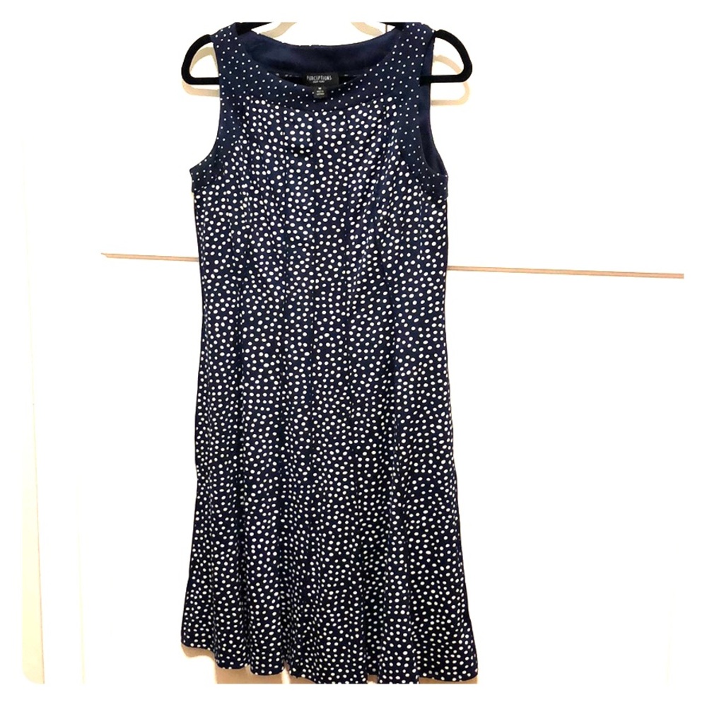 Navy polka dot dress
